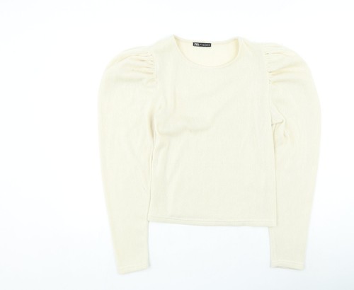 Zara womens beige round neck - zara,