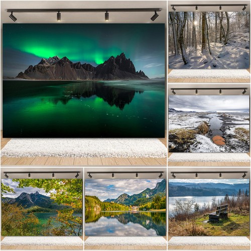 Aurora lake snow - 3d,