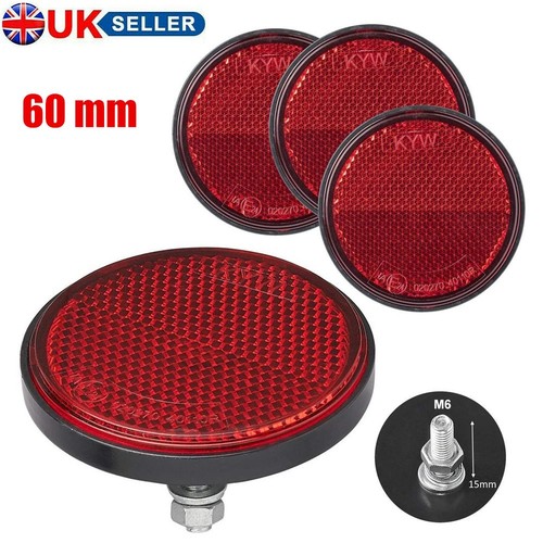 Round red rear reflectors - round,