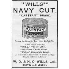 WILLS NAVY CUT CAPSTAN TOBACCO
