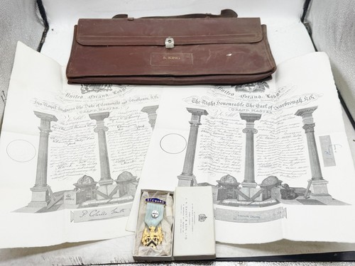 Vintage masonic documents - vintage,