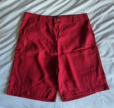 Next Linen Blend Shorts. Red. Never Worn. Size 14.