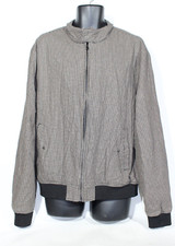 Maison Cinqcent  500 Mens Bomber Jacket Xl Black White Houndtooth Coat Designer