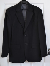 Men's F+F Single Breasted Black Suit Jacket Size 40" Ex.Cond.
