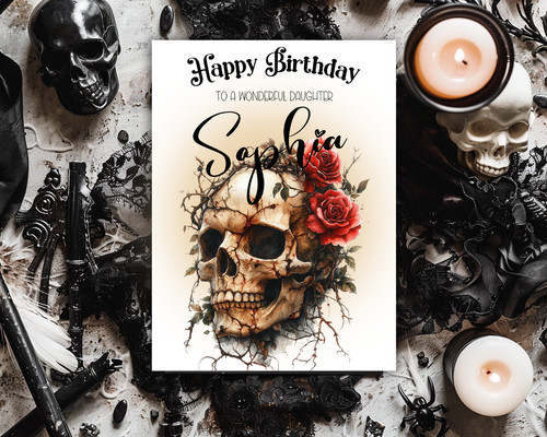 Personalised gothic birthday - personalised,