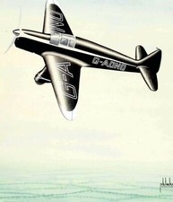 DE HAVILLAND T.K.2. P BLAKE DE HAVILLAND LIBRARY PRINT RACER GIPSY MAJOR 
