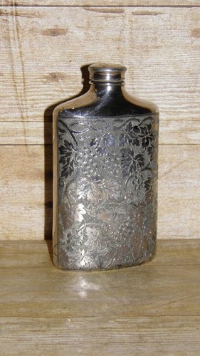 Edwardian silver plated hip - silver,