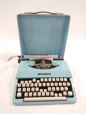 Vintage Imperial 200 Manual Typewriter with Case - Blue Retro Design Collectible