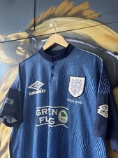 Vintage England 1996 Jersey Training Top Green Flag Umbro Size XXL 90s Shirt