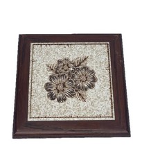 Vintage H&R Johnson Cristal Ceramic Tile Made in England White Embossed 6x6