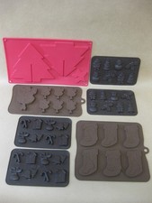 7 Silicone Moulds Christmas Theme ~ Stockings Fairies ~ Chocolate Sugarcraft