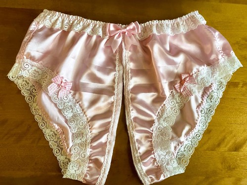 Handmade crotchless satin