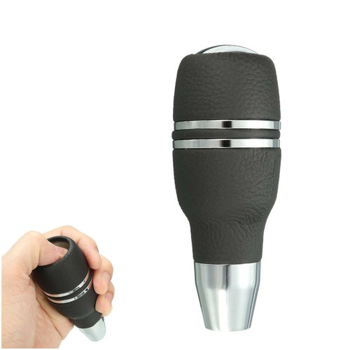 Black aluminum leather - black,
