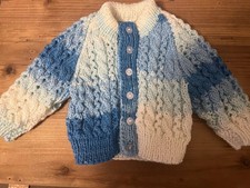 Hand Knitted Baby Cardigan 0-3