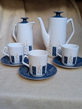 Beswick Apollo Coffee Set Vintage – 2 Pots + 3 Cups & Saucers MCM Retro