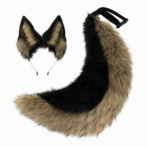 Wolf ears and tail set - wolf,