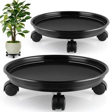 Resin Plant Caddy with Wheels