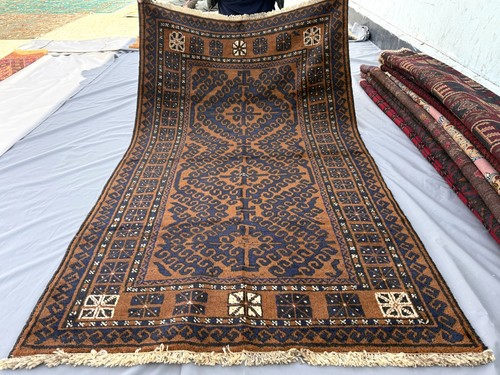 4x7 antique afghan baluchi rug - afghan,