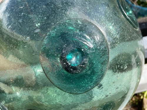 Green glass fishing - green, float