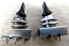 2x vintage slide toggle switch Arcolectric DPDT low profile back 12.5mm hole
