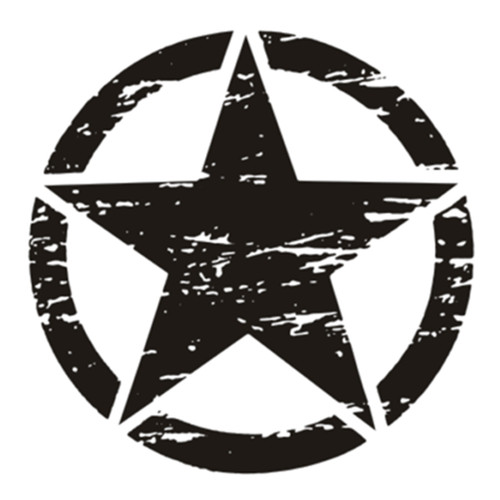 Car body hood army star - car,