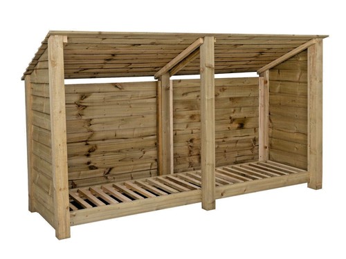 Log store 4ft garden shed - store,