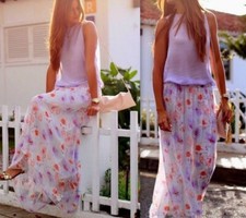 ZARA LONG SKIRT FLORAL PRINT