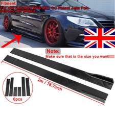78.7' For Vauxhall Astra H J VXR Gloss Side Skirt Extension Splitter Panel Lip M
