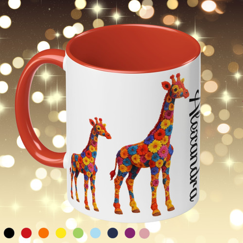 Giraffe mug personalised - mug,