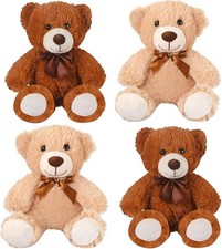 MSYU 4 Pack Soft Teddy Bears Bulk, 35 cm Teddy Bear Stuffed Animals with Bow, C