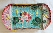 GORGEOUS LONG MAJOLICA TRAY |