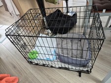 Xl Dog Cage One Door Kennel. L 73.5cm W 48cm, D 38cm approximately.