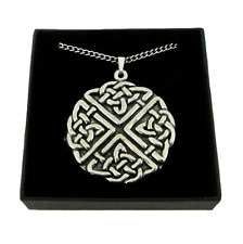 Large Celtic Knot Pendant In Gift Box Handcrafted in Lead Free Solid Pewter