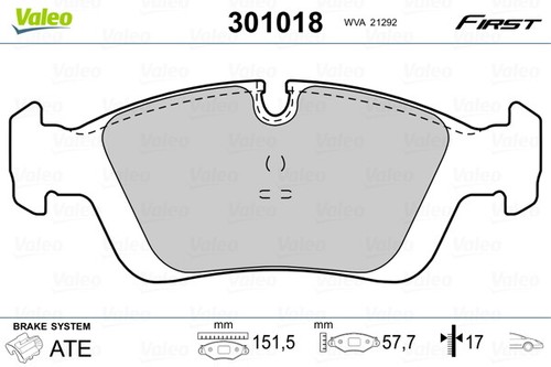 301018 valeo brake pad - 301018,