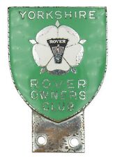 Vintage 1960's - 70's Yorkshire Rover Owners Club Car Badge Auto Emblem Insignia