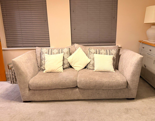 Grey fabric seater - grey, sofa