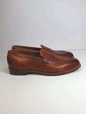 Grenson Tan Brown Full Grain Leather Loafers Shoes UK 10 also fit 9.5 WORN ONCE