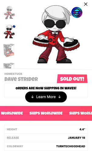 Youtooz homestuck dave - youtooz, strider