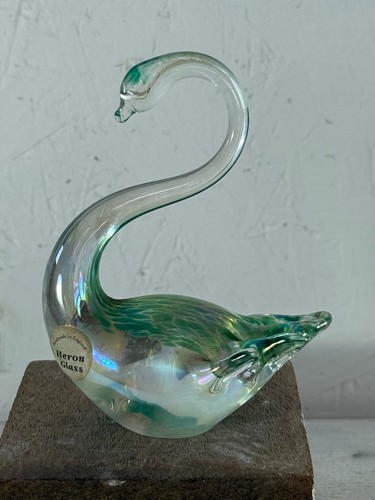 Vintage heron glass hand - heron,