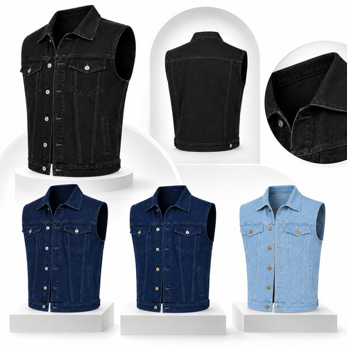 Mens denim vest utility - mens,