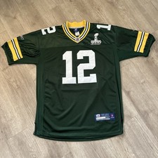 Reebok Green Bay Packers Stitched Super Bowl XLV Jersey - Rodgers #12 - Size 52