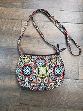 Vera Bradley Crossbody Bag Colorful Sierra Paisley Floral Pocket Adjustable 