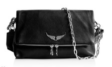 Zadig and Voltaire Black Leather Rock Bag (Dust Bag Included)  - MSRP $448
