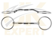 Uk Expert Loose Ring Comfort Barrel Myler Bits, Horse Riding Snaffle Action Bits