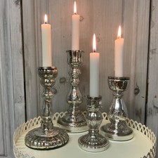 Glass Distressed Silver