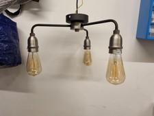 Next Black Brooklyn 3 Light Flush Ceiling Light