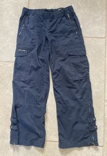 Superdry navy blue low rise wide leg cargo style trousers w30
