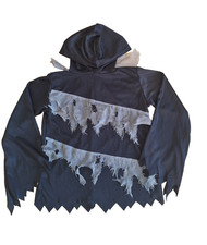 Dress up Costume / Halloween /Zombie Black & Grey Top - Size 6-7 years