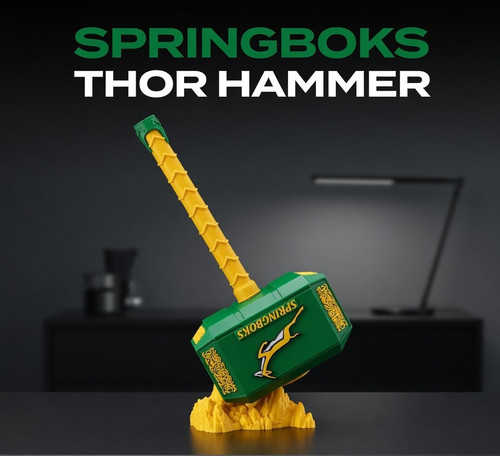 Springbok rugby thor hammer - rugby,