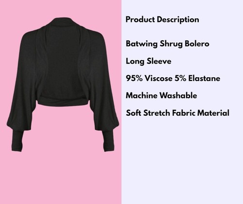Ladies plain bolero shrug - plain,